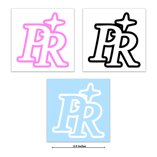 "PR" Decal 3.5 Inch