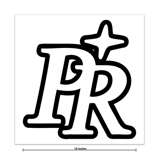 "PR" Decal 18 Inch