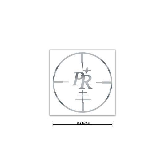 Chrome CrossHair Decal 3.5 Inch