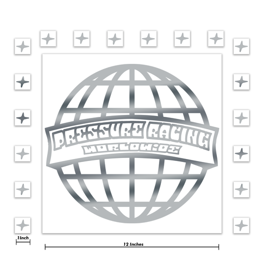 Chrome Pressure Racing World Wide Decal 12 Inch