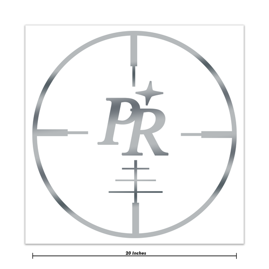 Chrome CrossHair Decal 20 Inch