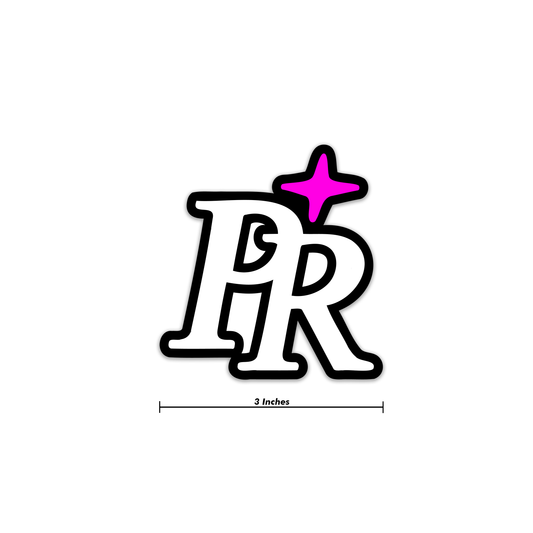 "PR" Die Cut Sticker