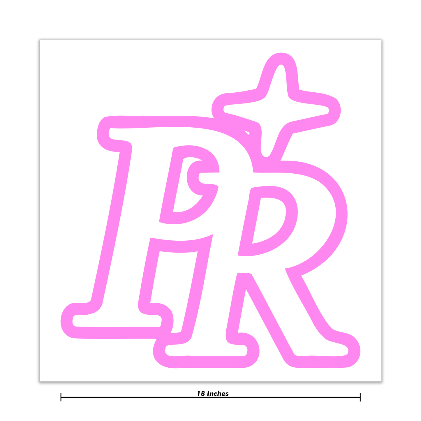 "PR" Decal 18 Inch