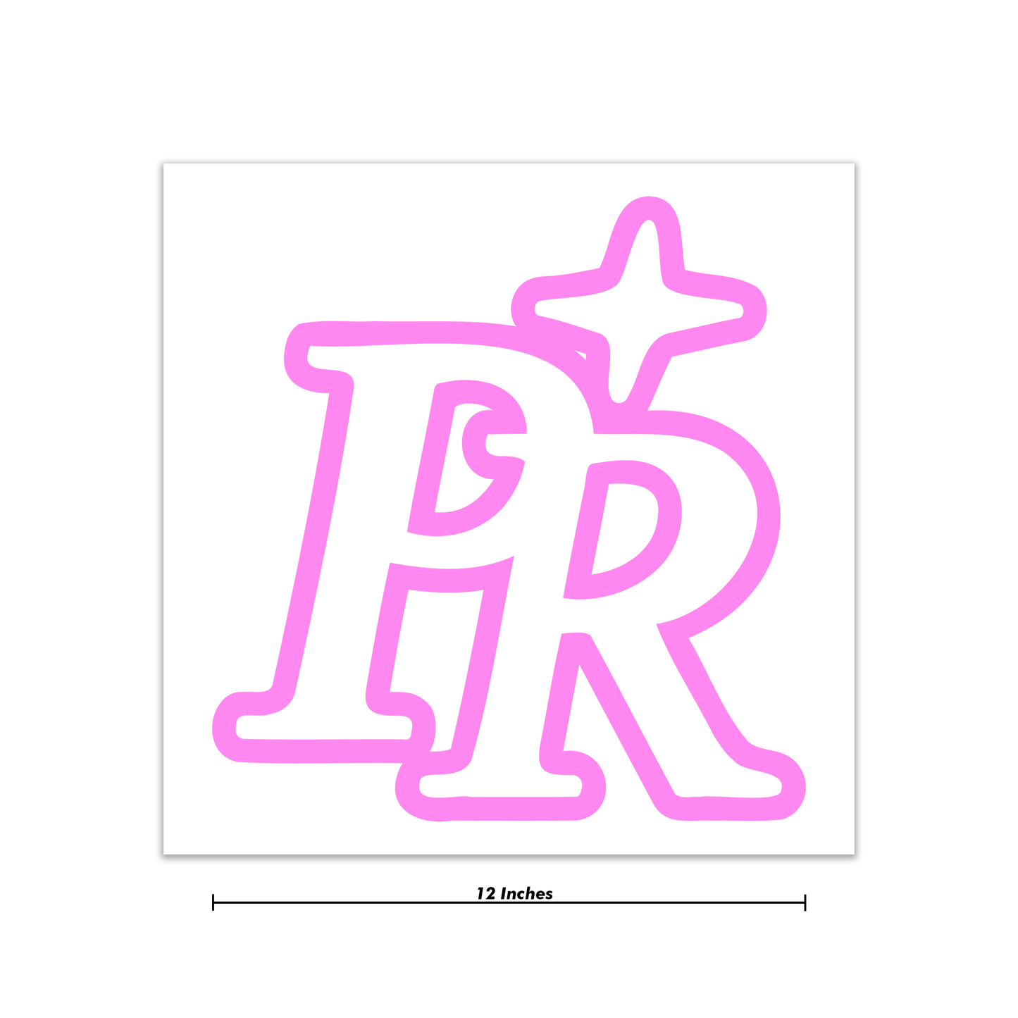 "PR" Decal 12 Inch