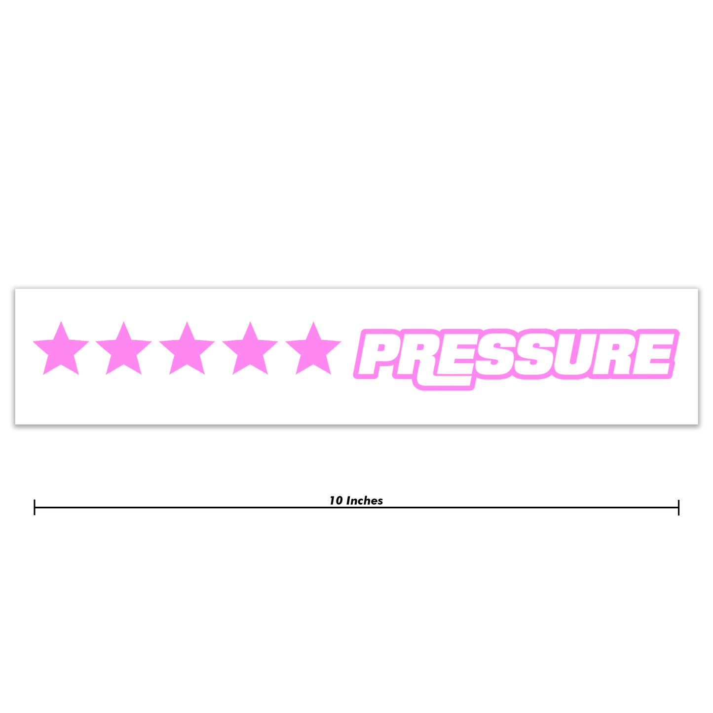 Pressure Racing 5 Star Decal 10 Inch