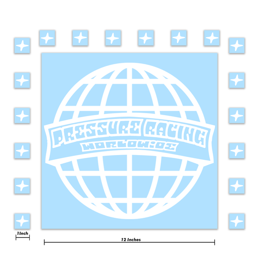 Pressure Racing World Wide Decal 12 Inch