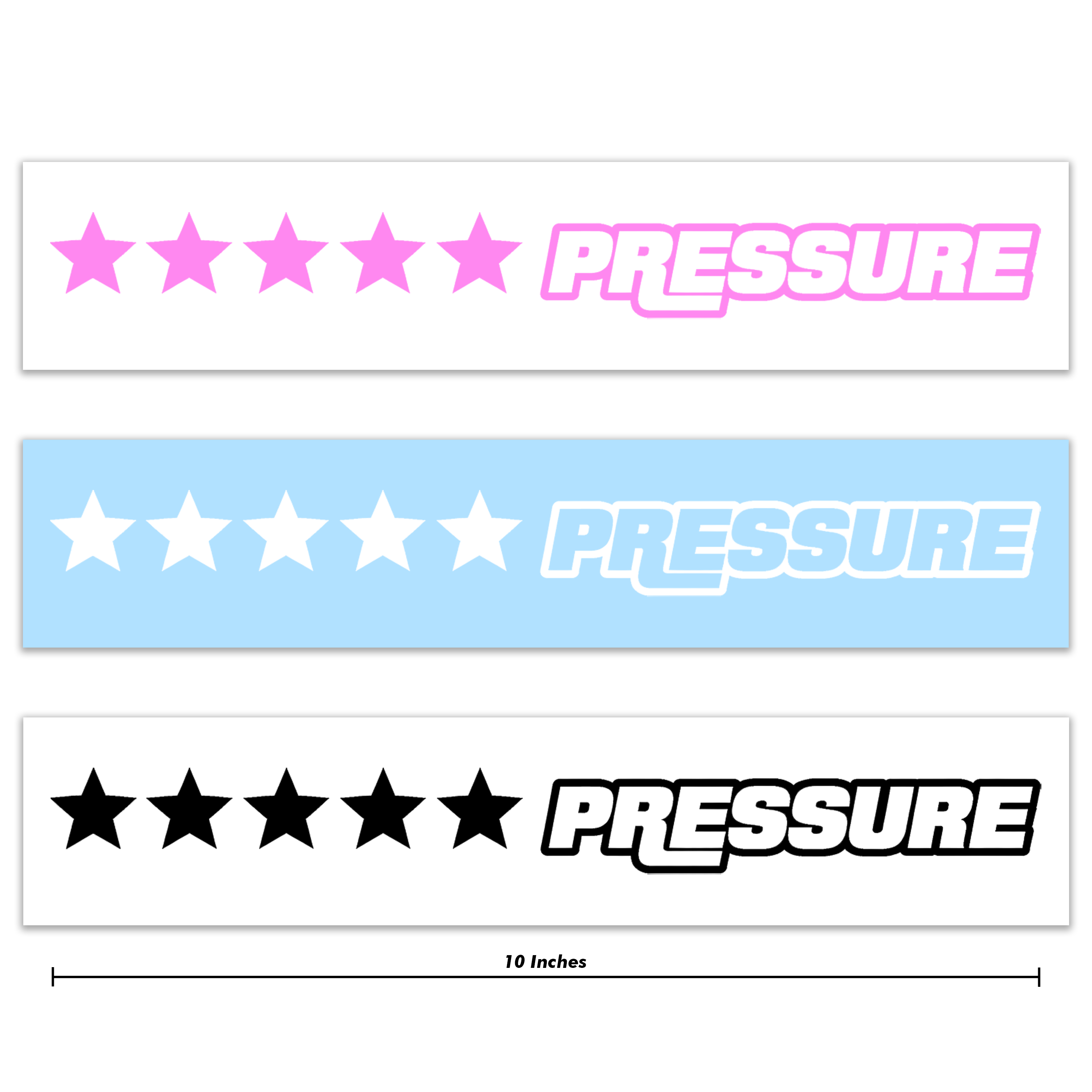 Pressure Racing Star Pressure Racing 5 Star Decal 10 Inch – Pressure Racing LLC