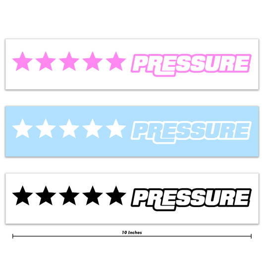 Pressure Racing 5 Star Decal 10 Inch