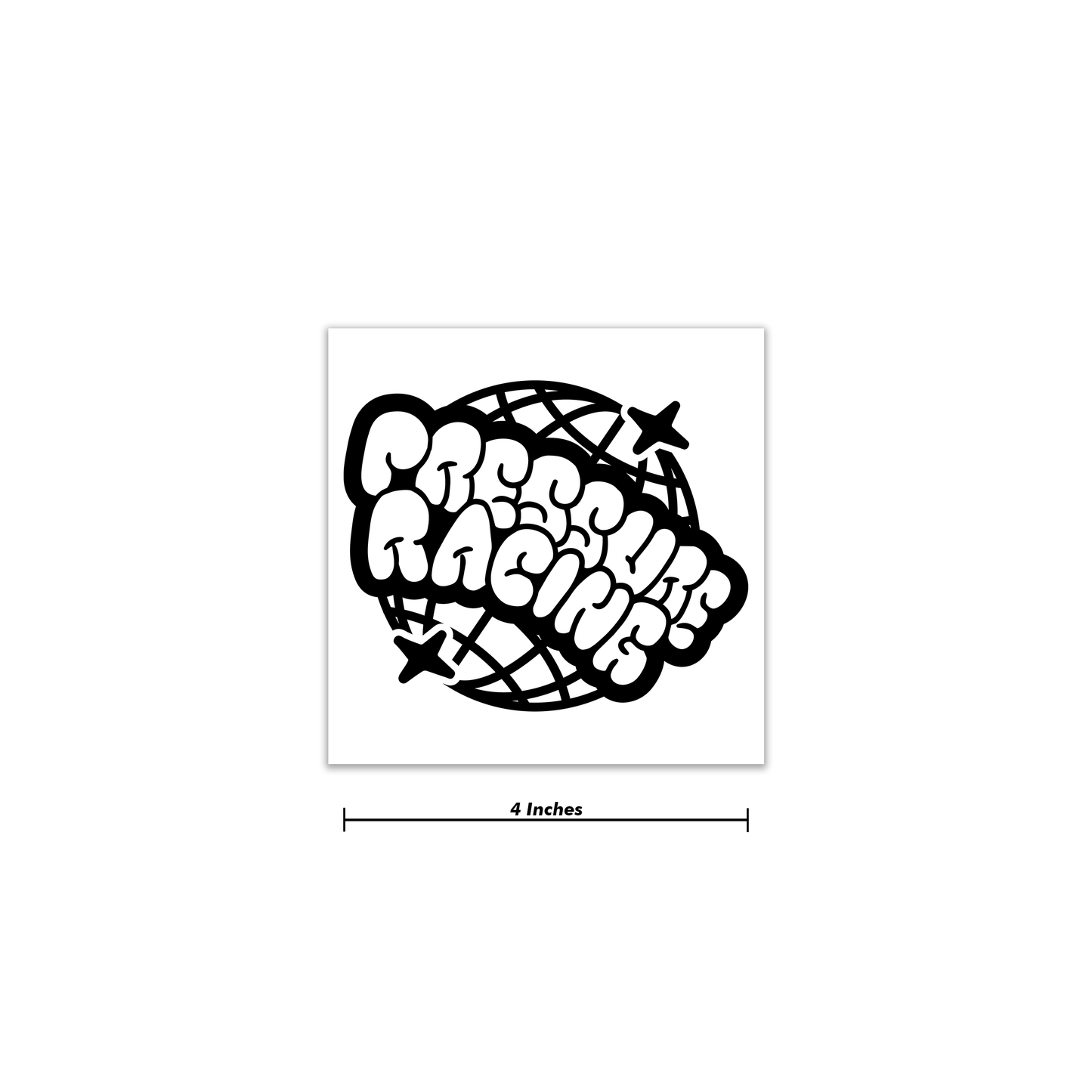 Pressure Worldwide Bubble Decal