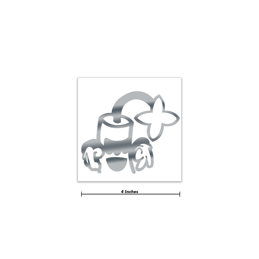 Chrome SOS x PR Decal 4 Inch