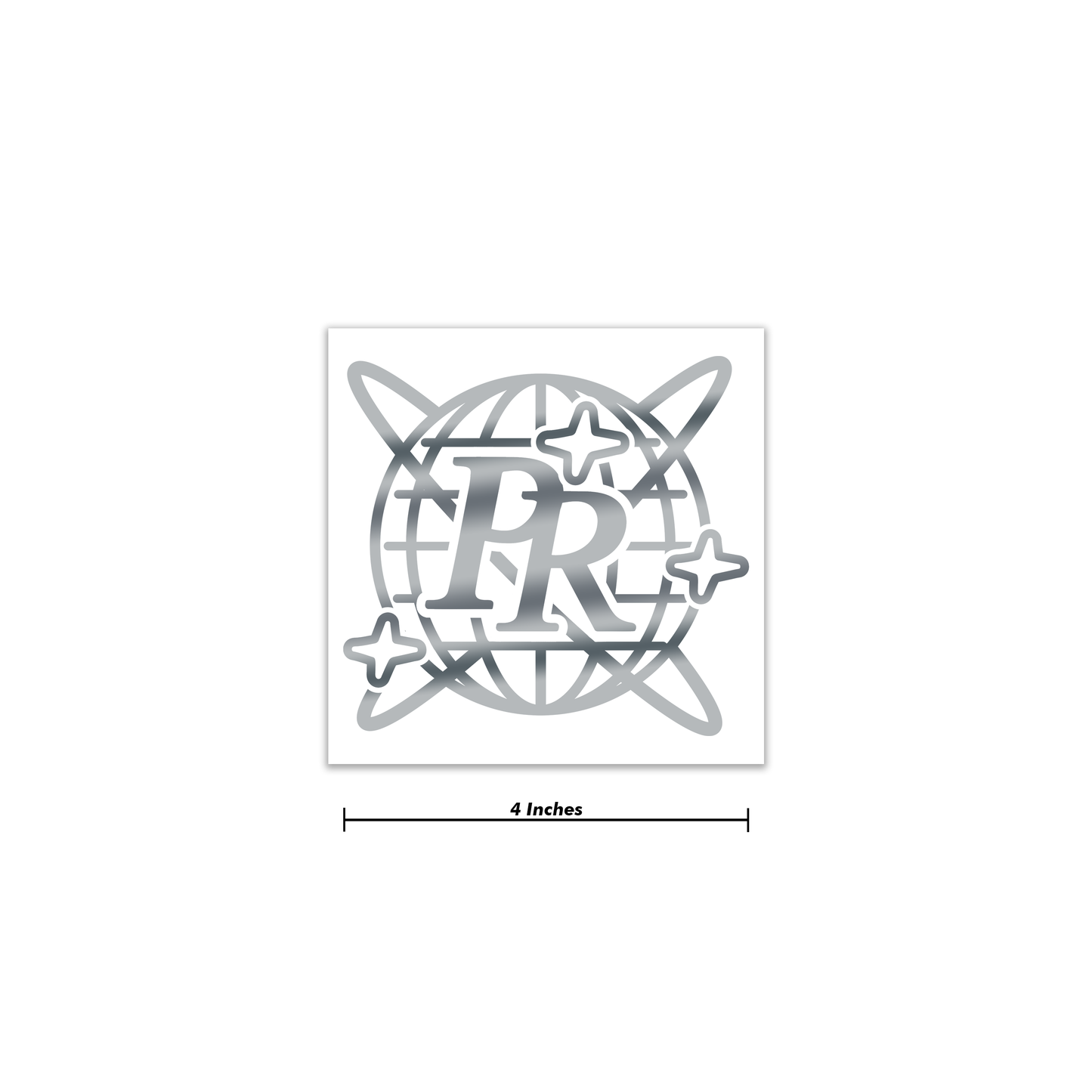 Chrome Pressure Worldwide Atomic Decal 4 Inch