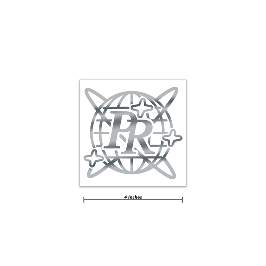 Chrome Pressure Worldwide Atomic Decal 4 Inch