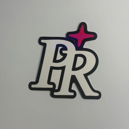 "PR" Die Cut Sticker