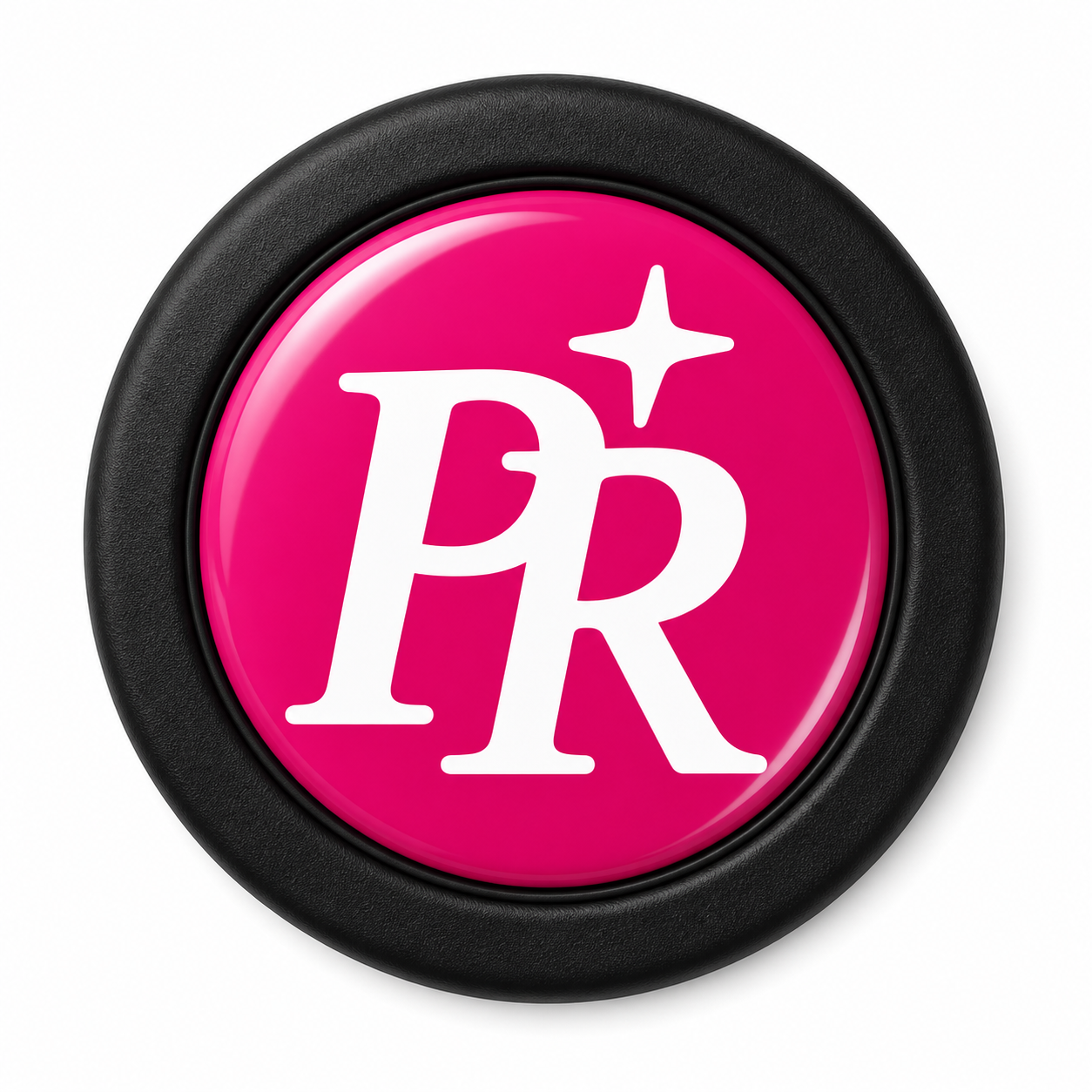 "PR" Pink Steering Wheel Horn Button