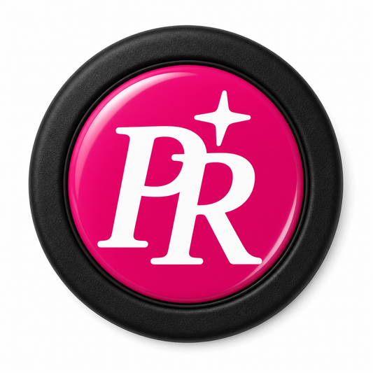 "PR" Pink Steering Wheel Horn Button