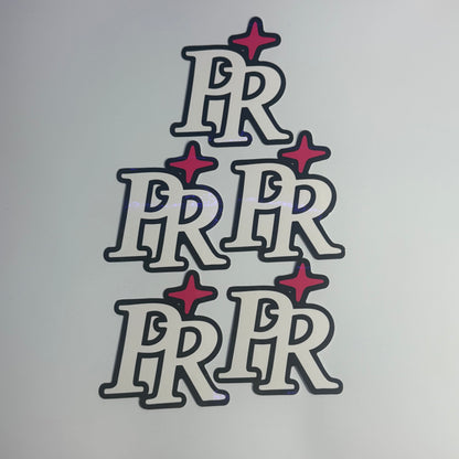 "PR" Die Cut Sticker