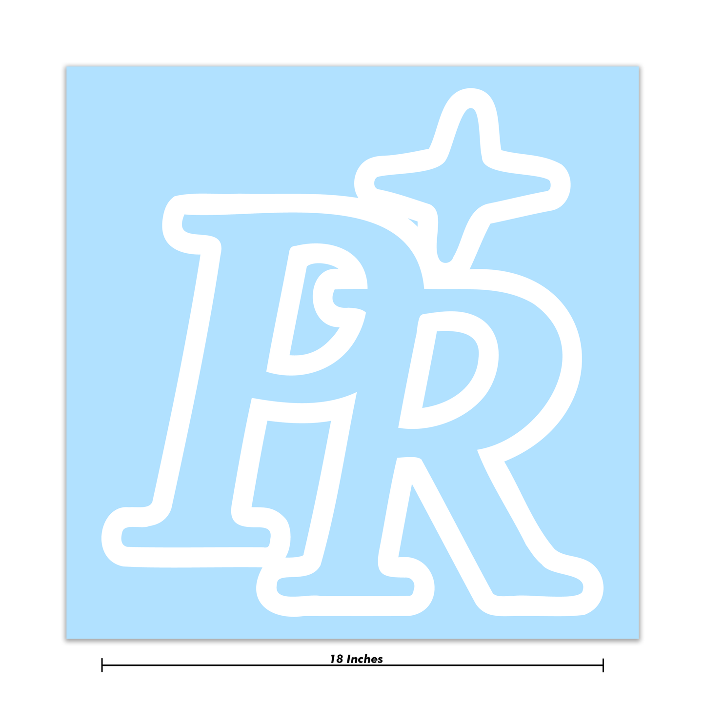 "PR" Decal 18 Inch