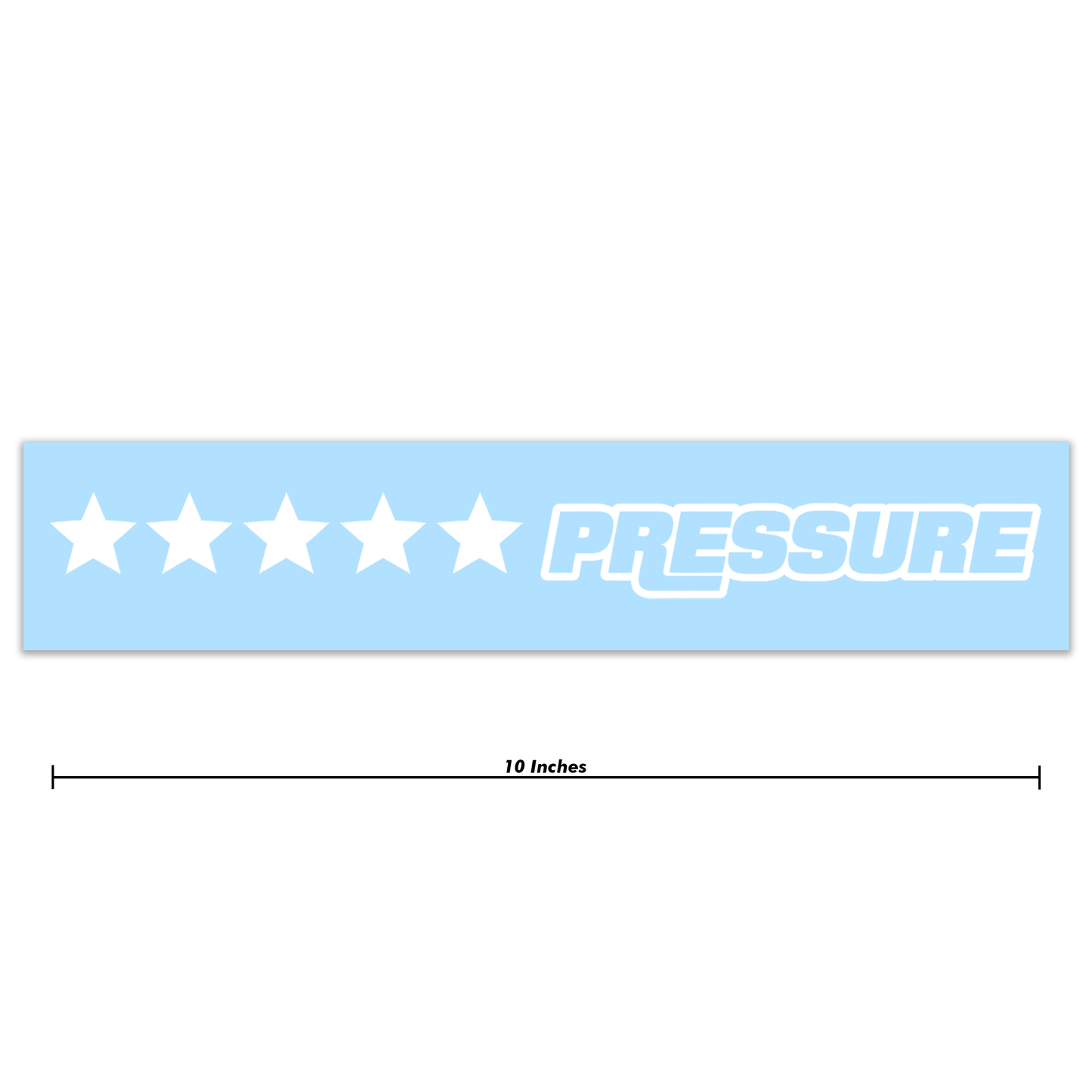 Pressure Racing 5 Star Decal 10 Inch