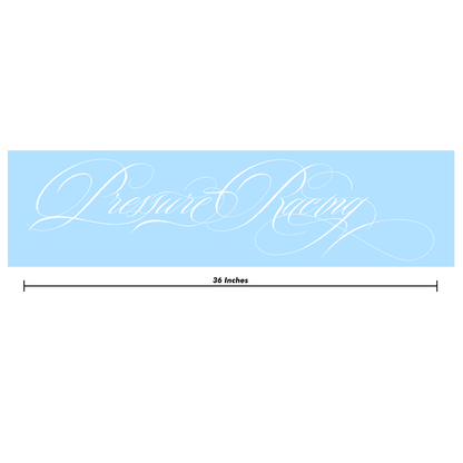 Pressure Racing Star Pressure Racing Calligraphy Banner 36 Inch – Pressure Racing LLC
